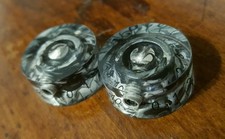 2 Guitar Set Screw Speed Volume/Tone Knobs..Black Metallic/Pearl White... JAT