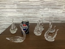 Restposten 7 Kristallglas Schwan Schmuck Geschirr Ornamente