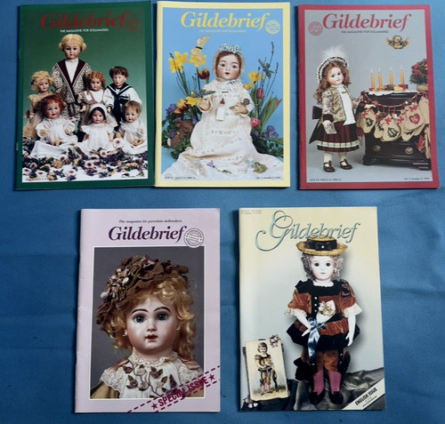 (5) Vintage GILDEBRIEF Doll Pattern Repair Fashion Sewing Magazine Lot English