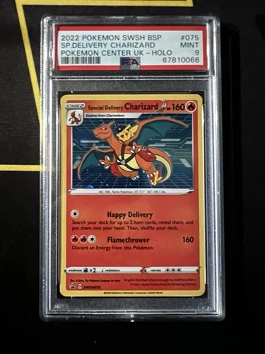 2022 Black Star Promo Special Delivery Charizard 075 Pokemon Center Holo PSA 9