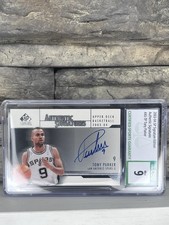 2003 SP Signature Edition Tony Parker Auto CSG 9 Auto 10 San Antonio Spurs