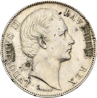 Künker: Bayern Ludwig II. 1 Taler o.J Vereinstaler Patrona Bavariae Silber