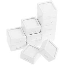 12 Pcs Crystal Display Box Clear Top Case Plastic Jewelry Container