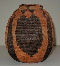 Vtg Botswanan Bayei African Basket Abstract Modernist/Primitive Pictorial Art