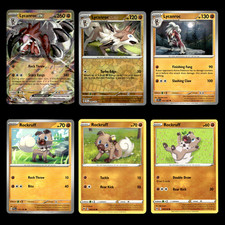 Lycanroc ex 117 Scarlet Violet Series Paldea Evolved Pokemon Cards Set