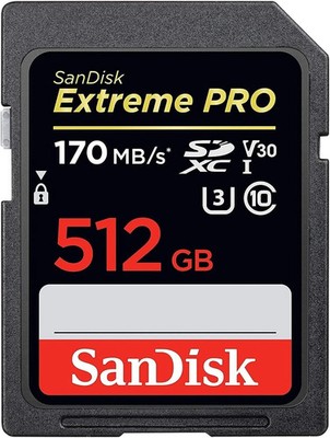 Sandisk 512GB SD Extreme Pro SD Card SDXC 170MB/s Class 10 SDSDXXY-512G-GN4IN