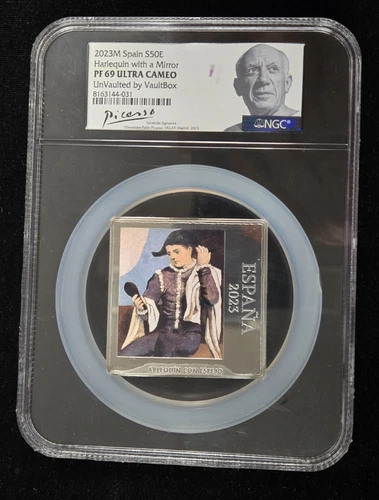 Spain - 2023M Large Silver 50 Euro (Harlequin with a Mirror) - NGC PF 69 UC