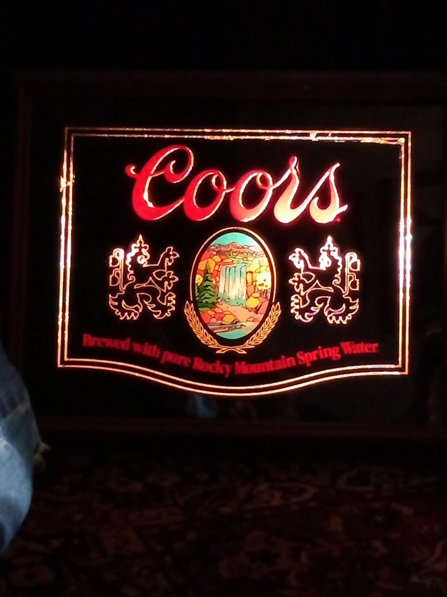 1970-1980 Coors Lion & Waterfall Lighted Mirror Sign | eBay