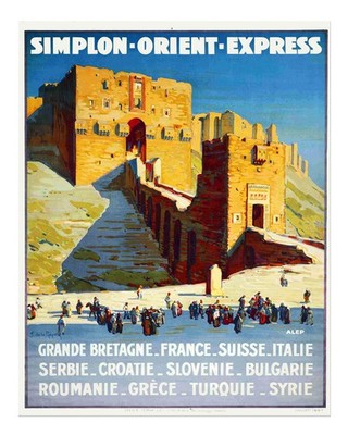 Vintage Simplon Orient Express Reiseplakat Wandkunst Historische Archi