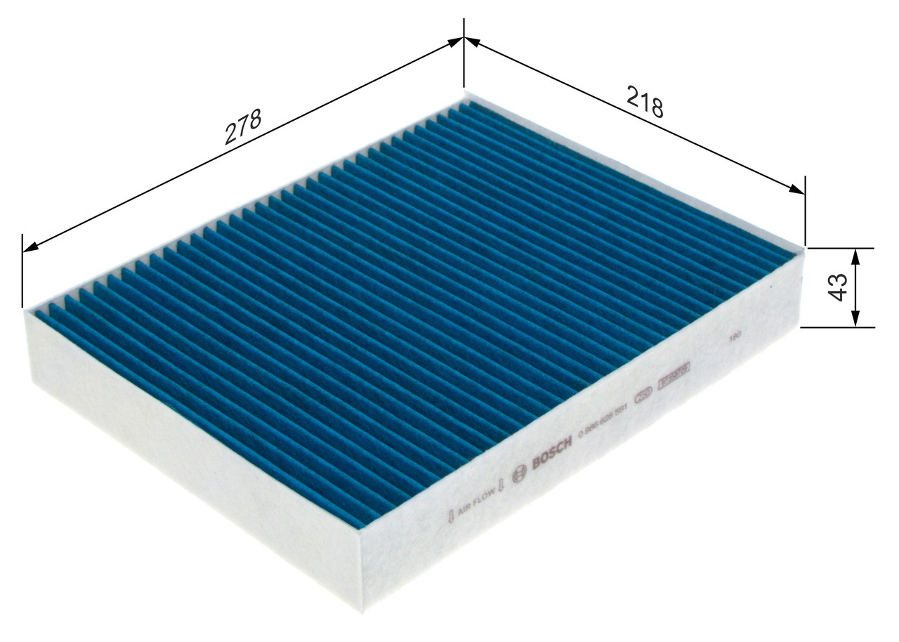 Fits BOSCH 0 986 628 591 CABIN FILTER WEG. ACT.