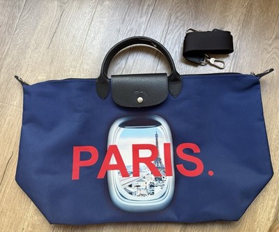 New Longchamp Paris Sac De Voyage Large Navy Blue Tote Airport