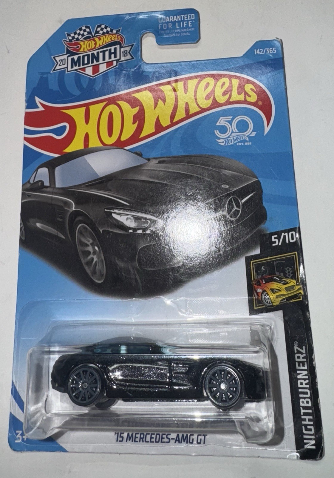 Hot Wheels 2018 50th Anniversary '15 Mercedes-AMG GT 142/365,5/10  Black