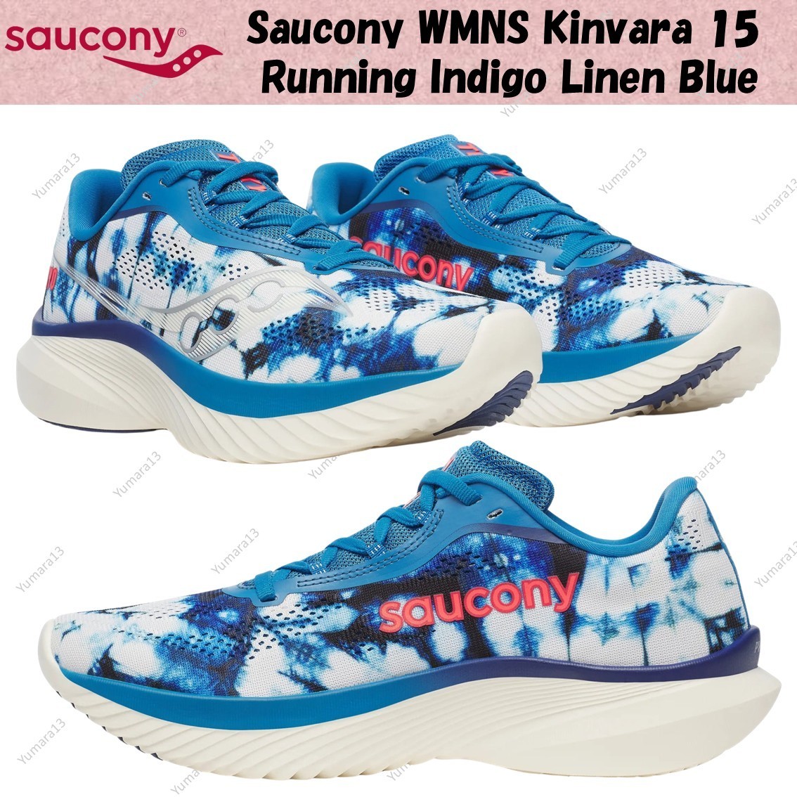 Saucony WMNS Kinvara 15 Running Indigo Lino Azul Mujer talla