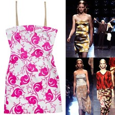 Versus Gianni Versace Vintage Dress Pink Floral Print Watch Bracelet Strap