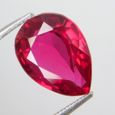 Certified 8.00 Ct Natural Mozambique Red Ruby Pear Cut Stunning Gemstone