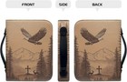 Bible Cover & PU Leather Bible Case - Bald Eagle Cross & Deer Design for Men ...