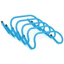 6 In. Soccer Training Adjustable Agility Speed Hurdles Set of 5, Blue