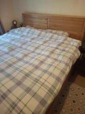 Super king size oak bed with mattress used. Quality sleep from Oak Furnitureland