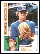 John Butcher 1984 Topps #299 Texas Rangers MLB READ FREE SHIPPING AutographDen