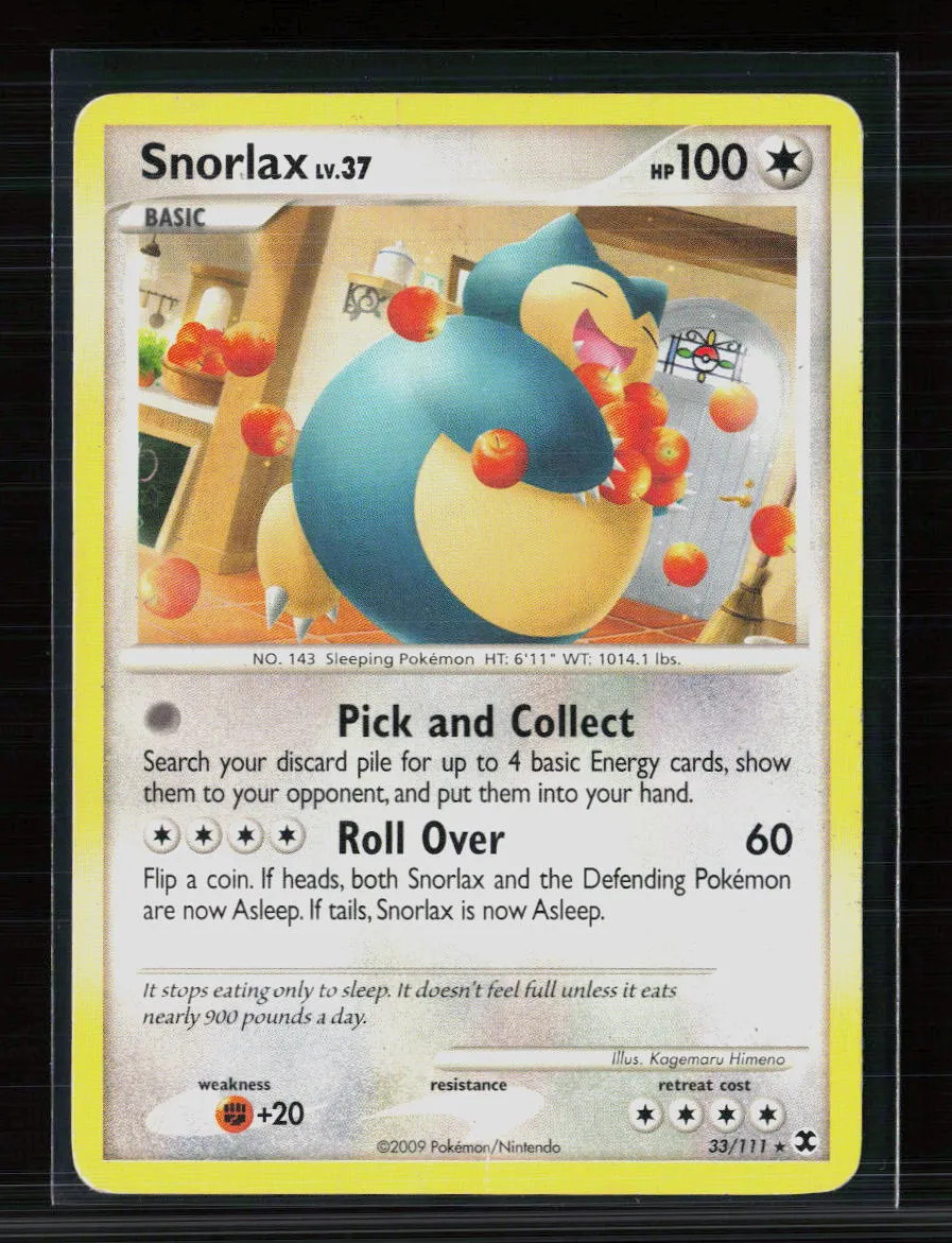 Pokemon 2009 Rising Rivals Snorlax #33/111