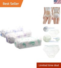 15/30pcs Disposable Floral Bikini Briefs - Hygienic Travel Underwear for Women