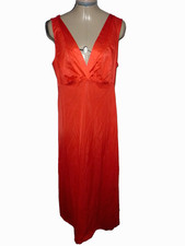 Vtg 60's Vanity Fair Red Full Sweep Nightgown Size 38 Bust