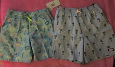 Lot Of Two Boys Swim Trunks Sz 10/12 Brand New With Tags Open Bags
