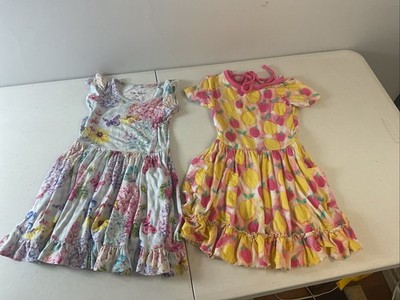 Lot of 2 Boutique dress size 3T posh peanut and birdie bean spring Bamboo