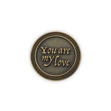 Romantic Love Expression Antique Gold Plated Pocket Coin for Date Night, You ...