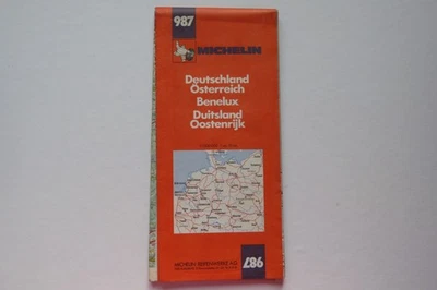 ANCIENNE CARTE 1/1000000ème MICHELIN N° 987 / 1983 "ALLEMAGNE AUTRICHE" BON ETAT - Photo 1/2