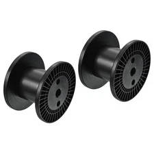 2pcs 6.3'' Floss Bobbins, Plastic Empty Thread Spools Weaving Bobbin, Black