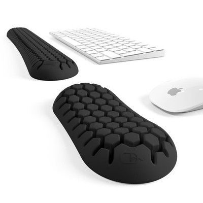 Keyboard Wrist Rest Set adopts a Honeycomb Designï¼ŒErgonomic Wrist Mouse S