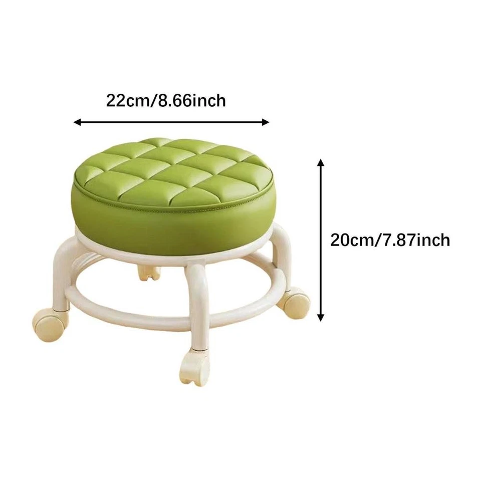 Low Roller Seat with Wheels Breathable Rolling Stool 360 Swivel Small Chair for⇓ - Image 3 of 4