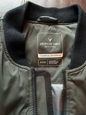 American Eagle Outfitters Bomber Jacket Men MediumOlive Green Insulated Full Zip