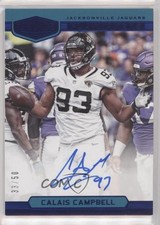 2018 Panini Plates & Patches Playmakers Blue 33/50 Calais Campbell Auto 13c1