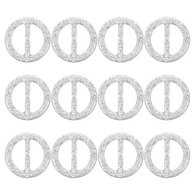 1,2'' Schalring-Clip, 12Pcs runder T-Shirt Clip mit Bling-Verschluss, Weiß