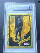 2025 Topps Chrome Marvel Yellow Lava Refractor Jessica Jones #69 Beckett 9 Mint