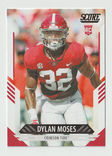 2021 Score Football #352 Dylan Moses RC - Alabama Crimson Tide