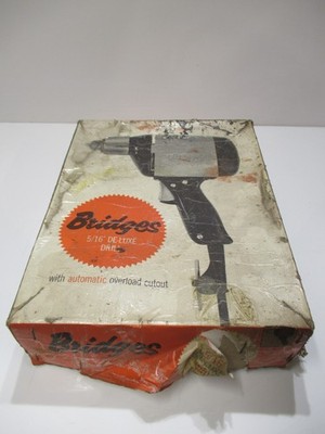 Atemberaubende Vintage Brücken 5/16'' de Luxe Bohrer DR-CD verpackt mit gutem Zustand
