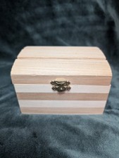 Trinket Keepsake Box Unfinished Wooden Box Small Storage with Hinged Lid