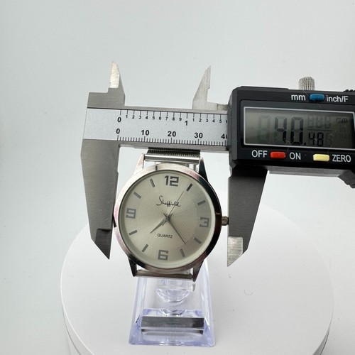 Orologio uomo Sheffield tono argento 75036 quarzo con bracciale milanese - BATTERIA NUOVA - Foto 12 di 18