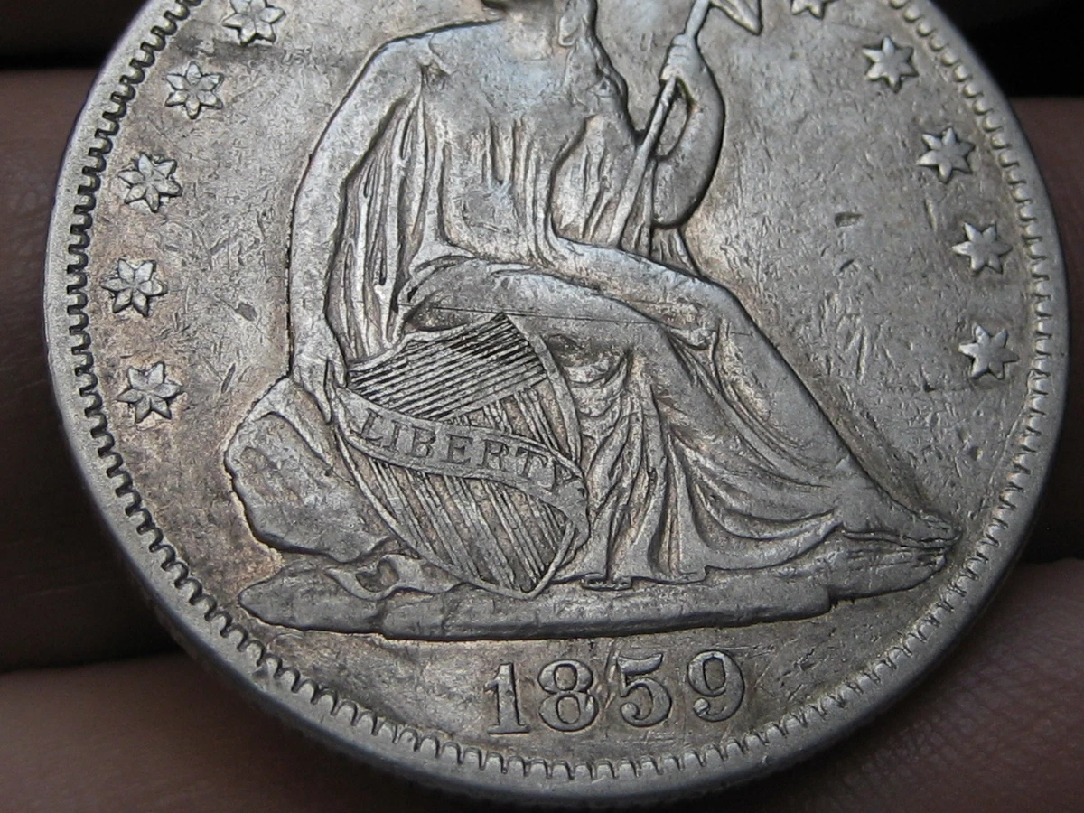 1859 Year Seated Liberty US Half Dollars (1839-1891) for sale | eBay