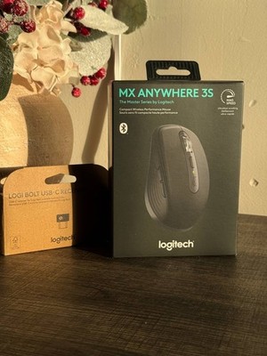 Logitech MX Anywhere 3S Wireless Bluetooth Mouse + Logi Bolt USB-C Receiver NEW