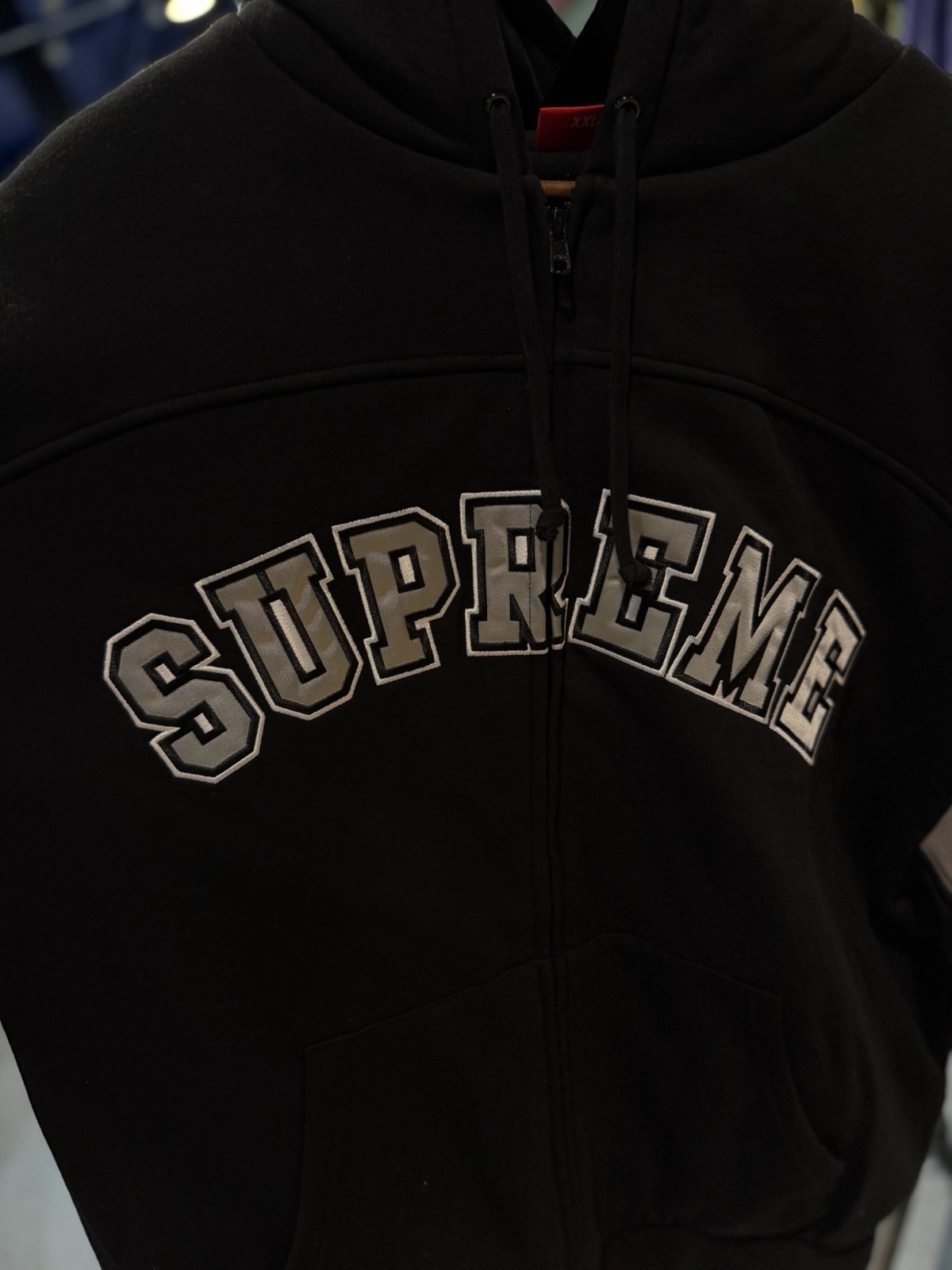 Supreme Filled Zip Up Hooded Sweatshirt Black Size XXL Brand New 2026 Rare image 5