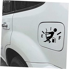 Funny Car Stickers High Gas Consumption Decal Fuel Gage Empty Stickers Black