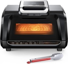 Indoor Electric Grill with Non-Stick Removable Plates Smokeless Air Fryer Oven