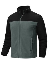Mens Fleece Jacket Soft and Warm Full Zip Up Lightweight Outerwear Jackets fo...