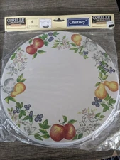 CORELLE RARE CHUTNEY BURNER COVER SET OF 4 PIECES METAL FREE USA SHIP