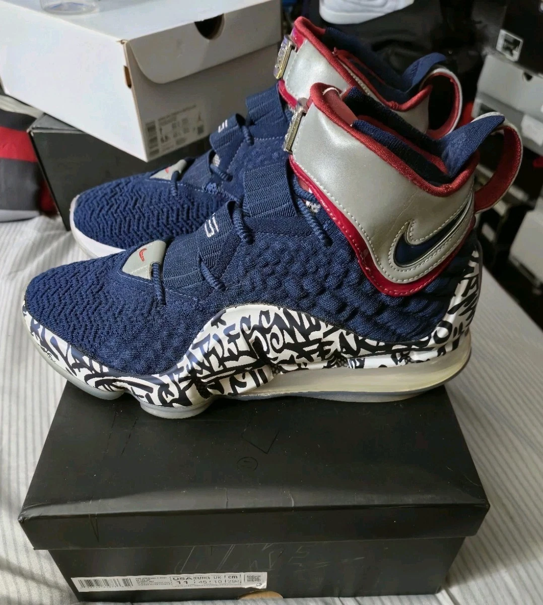 Nike LeBron 17 EP LeBron 4 Cold Blue Graffiti for Sale