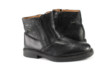 Bama Gr.41 Herren Halbschuhe Stiefel Boots Leder Schwarz Gefüttert  TOP L 821